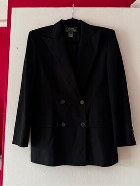Lauren Ralph Lauren Black Double-Breasted Blazer